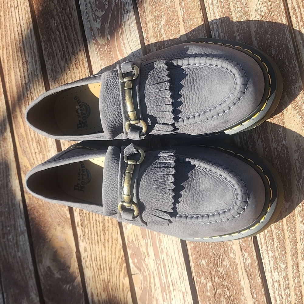 Dr. Martens Adrian Snaffle Loafer Washed Demin Unisex Women's size 10, Men's 9 - Picture 4 of 9